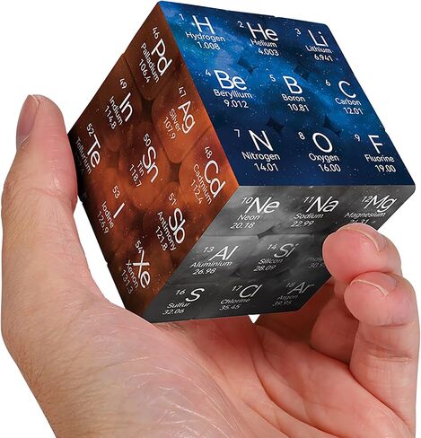 Periodic Table 3x3 Speed Cube, UV Printing Element Cube Magic Cube Educational Puzzles Toys for Kids,Beginners and Adults (Stickerless) Black in Kuwait