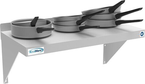 KoolMore NSF Stainless Steel Wall Mount Shelf - Industrial Grade Metal Shelving for Commercial Restaurant Kitchens 12 x 72 in Kuwait
