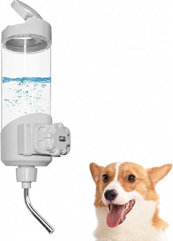 VANNON Hanging Water Bottle for Cage, 23oz Pet Water Dispenser, Grey in Saudi Arabia