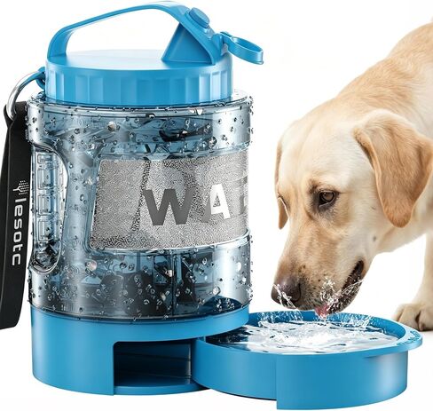 lesotc Portable Dog Water Bowl Dispenser - 77oz Travel Water Bottle in Saudi Arabia