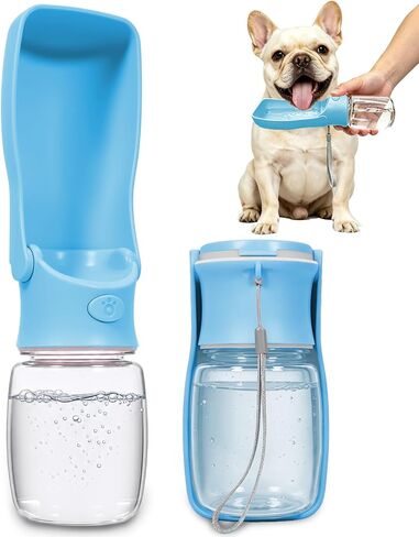 Foldable Dog Water Bottle, 12 oz Portable Pet Dispenser (Green) in Kuwait