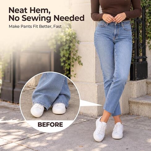 Hemming Tape for Pants, No-Sew No-Iron Double-Sided Fabric Tape in Kuwait