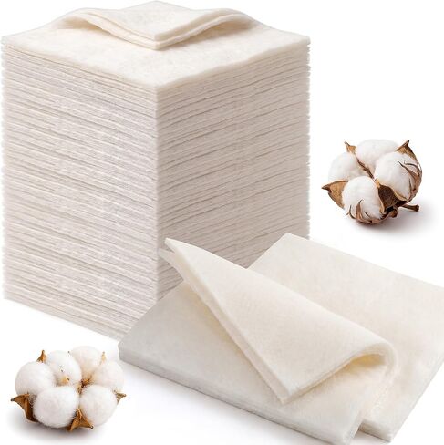 40 Pack 10 x 10 Inch Cotton Batting Squares for Quilting, 200 GSM in Kuwait