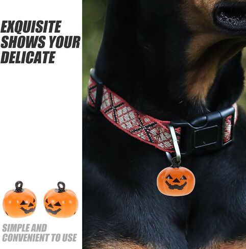 Pumpkin Bell: 20Pcs Mini Halloween Jingle Bells for Diy Crafts Pet Collar Ornaments Orange Pumpkin Decorations in Kuwait