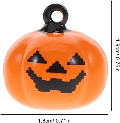 Pumpkin Bell: 20Pcs Mini Halloween Jingle Bells for Diy Crafts Pet Collar Ornaments Orange Pumpkin Decorations in Kuwait