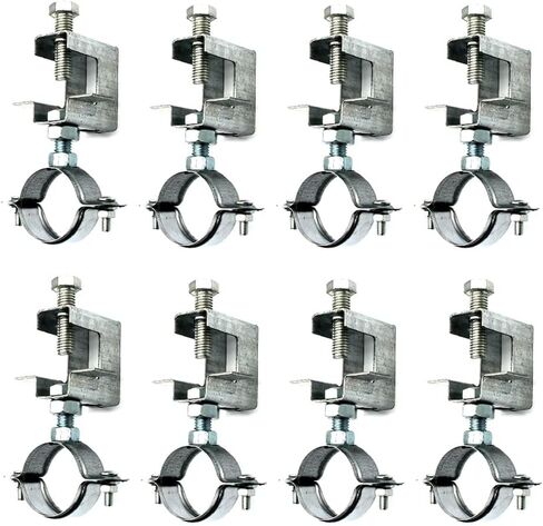 Conduit Hanger with Beam Clamp;pipe Support Bracket Clamp;Cable Clamp for Pipe;Cable Hangers for Wire;Used for Cable Pipe Clamps for Pipes Installed on The Edge of I-beam(8Pcs) (2" 51mm) in Kuwait