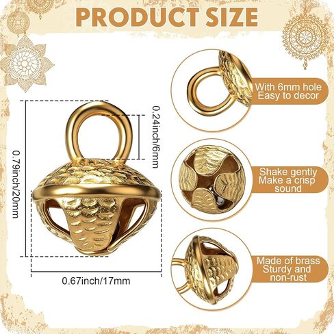 25 Pcs 25 Pcs Ghungroo Bells for Diwali Kathak, Indian Brass Bell Craft in Kuwait