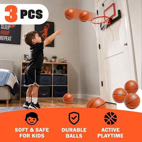 [3 Pack] Mini Basketball | Soft Small Basketballs for Kids & Toddlers in Kuwait