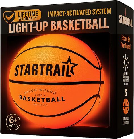 Light-Up Basketball | Glow in the Dark LED Ball Size 7, Official Size & Weight | Glowing, Lighted Sports Gift for Kids & Youth | Coolest Things for Boys & Girls | Toys for 8+ Year Old Kids in Kuwait
