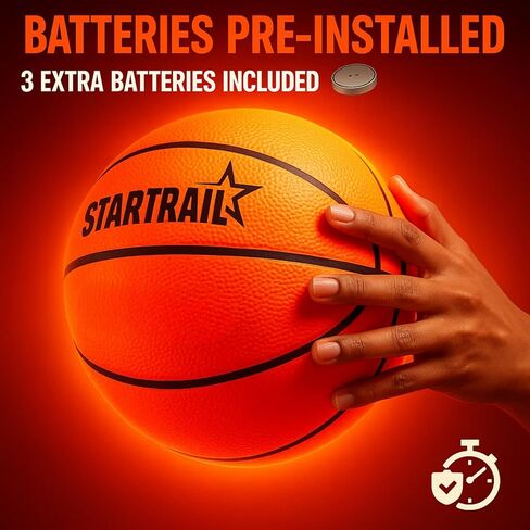 Light-Up Basketball | Glow in the Dark LED Ball Size 7, Official Size & Weight | Glowing, Lighted Sports Gift for Kids & Youth | Coolest Things for Boys & Girls | Toys for 8+ Year Old Kids in Kuwait