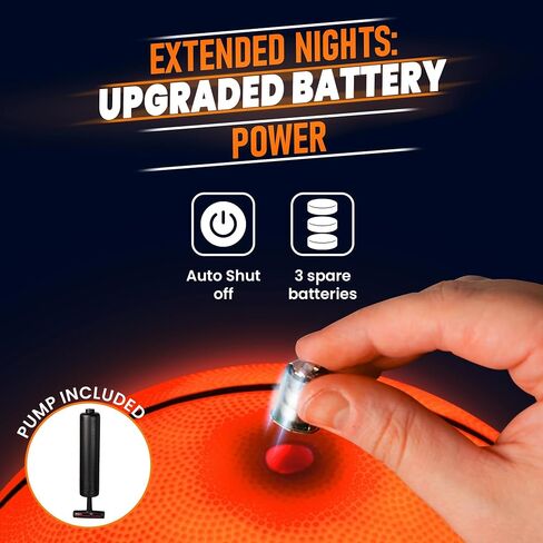 Light-Up Basketball | Glow in the Dark LED Ball Size 7, Official Size & Weight | Glowing, Lighted Sports Gift for Kids & Youth | Coolest Things for Boys & Girls | Toys for 8+ Year Old Kids in Kuwait