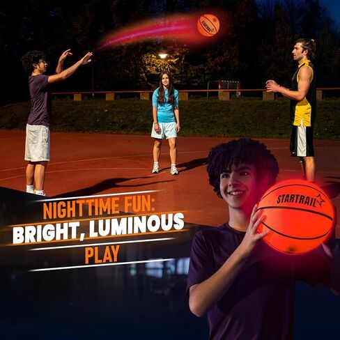 Light-Up Basketball | Glow in the Dark LED Ball Size 7, Official Size & Weight | Glowing, Lighted Sports Gift for Kids & Youth | Coolest Things for Boys & Girls | Toys for 8+ Year Old Kids in Kuwait