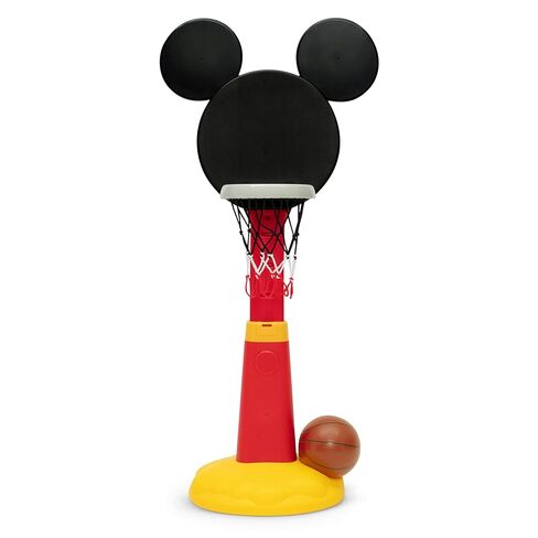 Delta Children Disney Mickey Mouse Plastic Basketball Set - Includes Basketball Hoop, 1 Basketball and Ball Pump, Red/Black in Kuwait