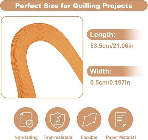 4200 PCS Paper Quilling Strips Set, 35 Colors Quilling Paper 5mm x 54cm in Kuwait