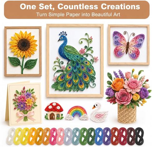 4200 PCS Paper Quilling Strips Set, 35 Colors Quilling Paper 5mm x 54cm in Kuwait