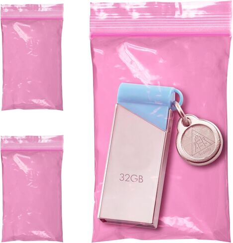 APQ Plastic Reclosable Zipper Bags, 4 x 6 Inch. Pack of 100 Anti Static Poly Bag. Plastic Jewelry Bags. Anti Static Bag Resealable. Resealable Plastic Bags. Jewelry Poly Bags Reclosable in Kuwait