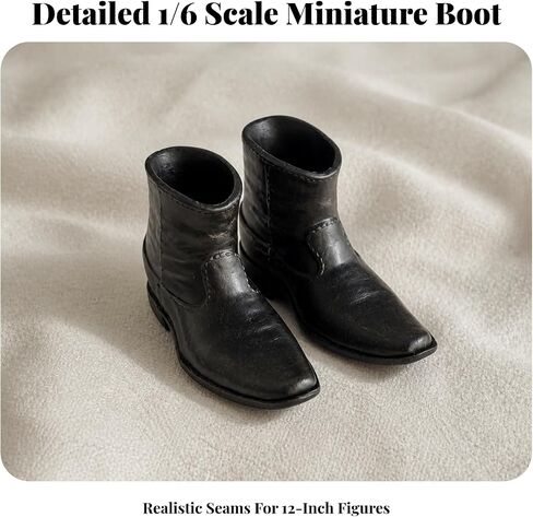 SM SunniMix Pull-on Miniature Ankle Boots | Model Boots, 1/6 Scale, Footwear, Hobbyists, Collectors in Kuwait