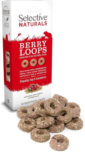 Supreme Science Selective Naturals Berry Loops with Timothy Hay & Cranberry for Guinea Pigs, 2.8 oz. in Kuwait