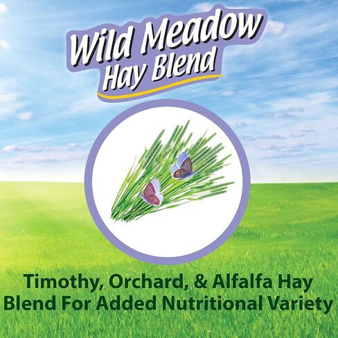 Kaytee All Natural Timothy Hay Wild Meadow Hay Blend for Guinea Pigs, Rabbits & Other Small Animals, 24 Ounce in Kuwait