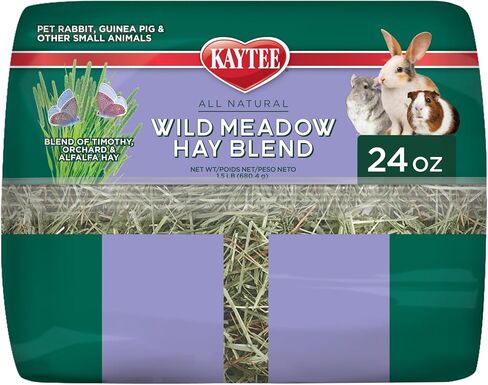 Kaytee All Natural Timothy Hay Wild Meadow Hay Blend for Guinea Pigs, Rabbits & Other Small Animals, 24 Ounce in Kuwait