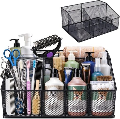 Universal Pet Grooming Supplies Organizer, 6-Compartment Mesh Wire in Kuwait