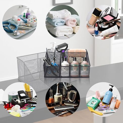 Universal Pet Grooming Supplies Organizer, 6-Compartment Mesh Wire in Kuwait