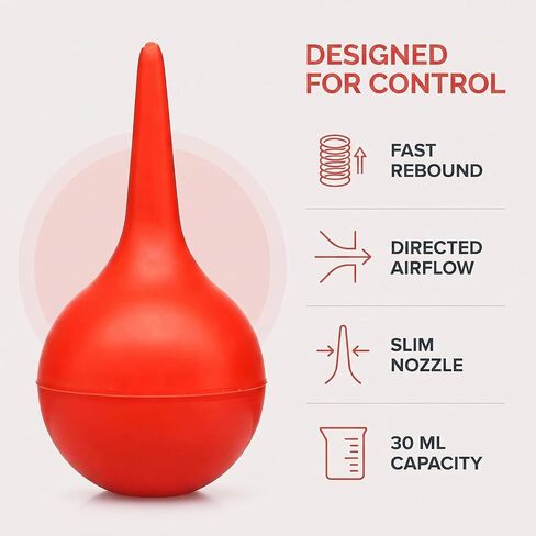 2Pcs Red Manual Amniotic Fluid Suction Device Canine Feline Pet Puppy Dog for Nasal Home Clinic Choking Pumping DeliverySupp Bulb Siphon Bulb Air Squeeze Bulb Liquids Bulb, Nursing Supplies 30ml in Kuwait