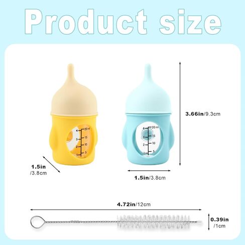 Kitten Bottles for Nursing, 2Pack Feeding Bottle for Puppy Milk, with Brush in Kuwait