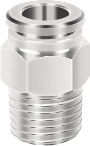 Beduan Pneumatic BPC Nickel-Plated Brass Push to Connect Air Fitting, 1/4" Tube OD x 1/4" NPT Male Thread Straight Push Lock Fitting (Pack of 5) in Saudi Arabia