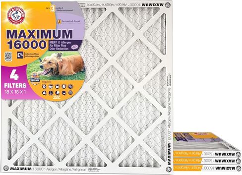 Arm & Hammer Max Allergen & Odor Reduction 18x18x1 Air and Furnace Filter, MERV 11, 4-Pack in Saudi Arabia