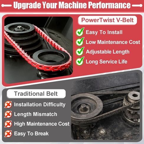 10FT Power Twist V Belt,3/8 Inch *10 feet Adjustable Link Belt Z Type for Lathes Table Saws and Woodworking Tool in Kuwait