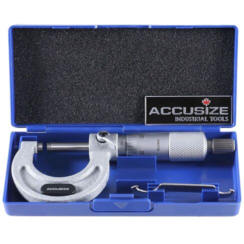 Accusize Industrial Tools 1-2 inch by 0.0001'' Ultra-Precision Outside Micrometer, Eg00-0002 in Saudi Arabia