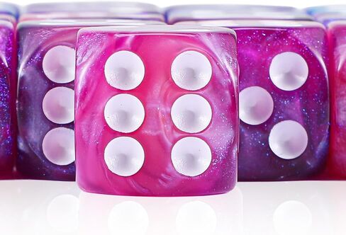 30pcs Acrylic Polyhedra Dice Set,16mm 6 Sided Standard Game Dice in Kuwait