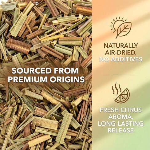 Sukh 3oz Dried Lemongrass - Natural Loose Leaf Herbs for Soap Candle Crafts in Kuwait