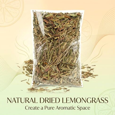 Sukh 3oz Dried Lemongrass - Natural Loose Leaf Herbs for Soap Candle Crafts in Kuwait