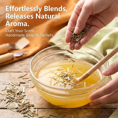 Sukh 3oz Dried Lemongrass - Natural Loose Leaf Herbs for Soap Candle Crafts in Kuwait