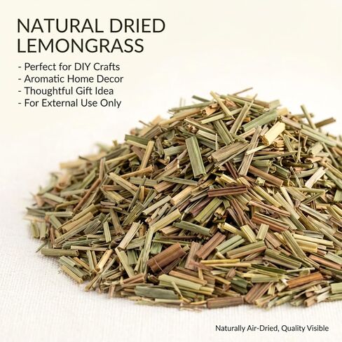 Sukh 3oz Dried Lemongrass - Natural Loose Leaf Herbs for Soap Candle Crafts in Kuwait