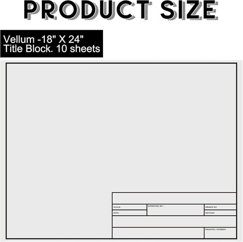 Geyee 10 Sheets Architectural Vellum Paper 18 x 24 Inches Drafting Paper in Kuwait