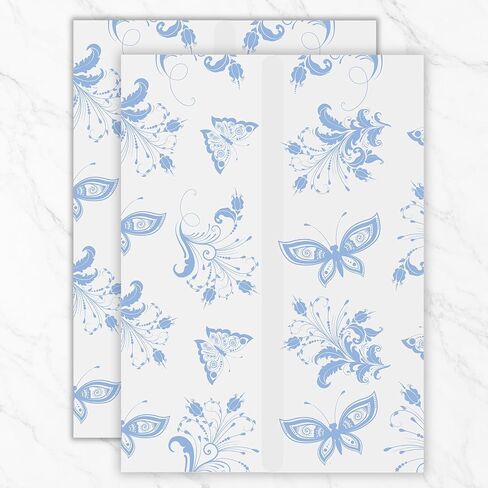 Vellum Paper 5x7 Pre-Folded Green Floral Bouquet, Vellum Jackets 30 Pcs in Kuwait