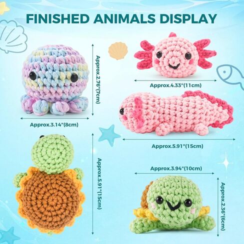 Zummipals Crochet Kit for Beginners Crochet Set w Step-by-Step Video Guides in Kuwait