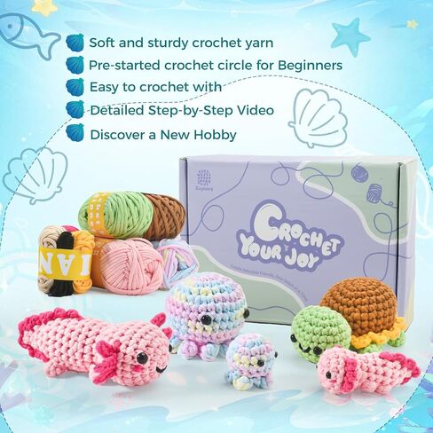 Zummipals Crochet Kit for Beginners Crochet Set w Step-by-Step Video Guides in Kuwait