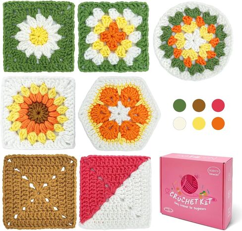 SGIBYN Crochet Kit for Beginners with Video - 4 Pcs Hanging Plant Craft Set in Kuwait