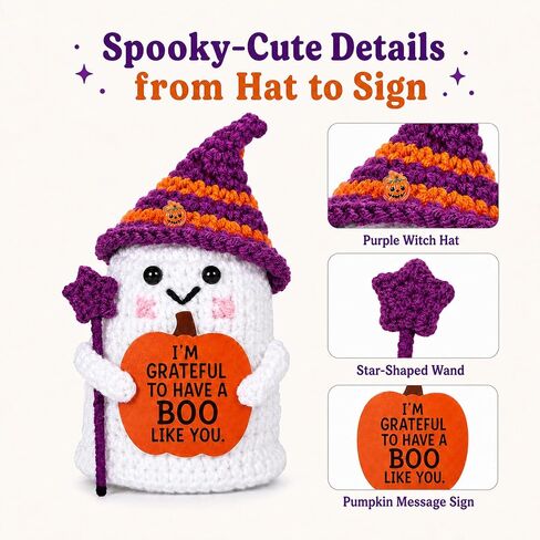 Halloween Boo Basket Stuffers for Him Men Crochet Gohst Gifts Fall Basket in Kuwait