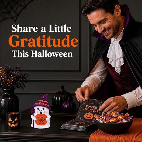 Halloween Boo Basket Stuffers for Him Men Crochet Gohst Gifts Fall Basket in Kuwait