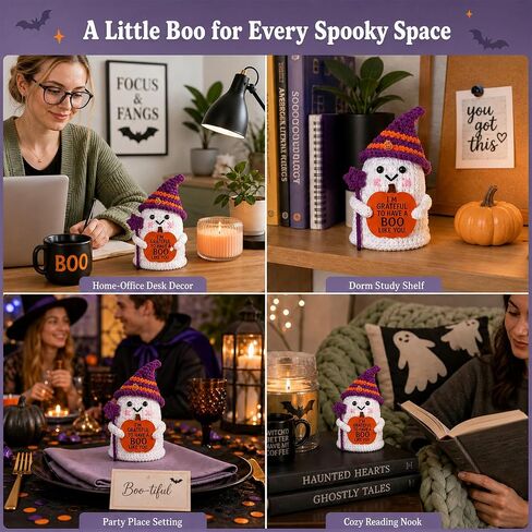 Halloween Boo Basket Stuffers for Him Men Crochet Gohst Gifts Fall Basket in Kuwait