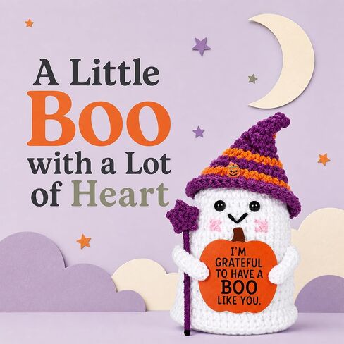 Halloween Boo Basket Stuffers for Him Men Crochet Gohst Gifts Fall Basket in Kuwait