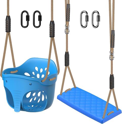 SELEWARE Black Heavy Duty High Back Bucket Toddler Swing & Kids Swing Seat in Kuwait