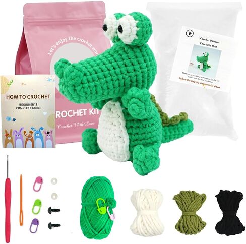 minimal beee Bat Crochet Kit for Beginners - DIY Halloween Craft Gift with Animal Yarn, Easy Knitting Supplies for Adults, Complete Starter Crochet Set with Needles & Instructions in Kuwait