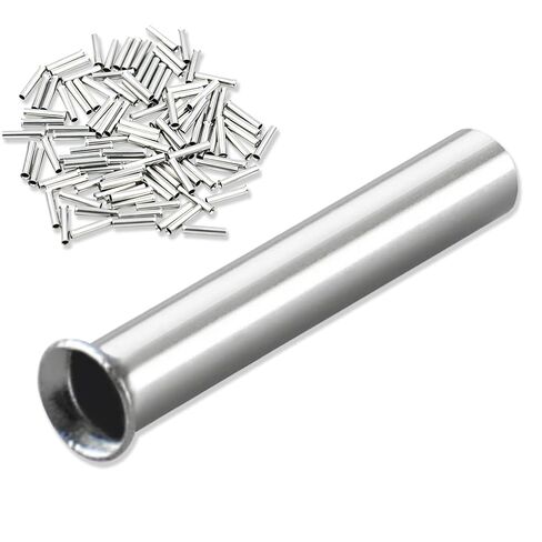 Baomain AWG 18/1.0mm² Long: 8mm Wire Copper Crimp Connector Non Insulated Ferrule Pin Cord End Terminal EN1008mm Pack of 2000 in Saudi Arabia