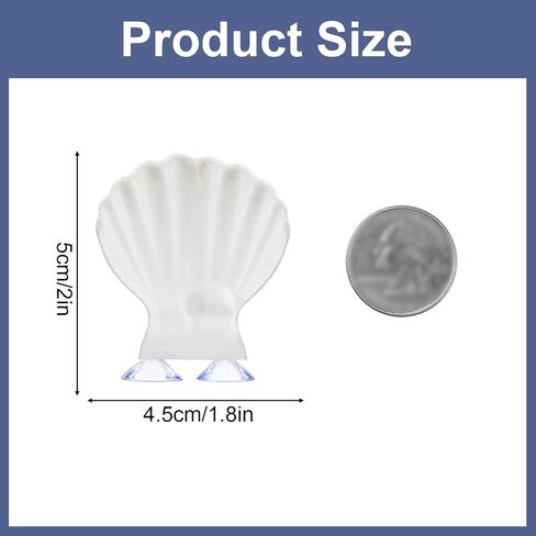 Betta Fish Hammock Shell, Shell Bed with Strong Suction Cup (White) in Kuwait